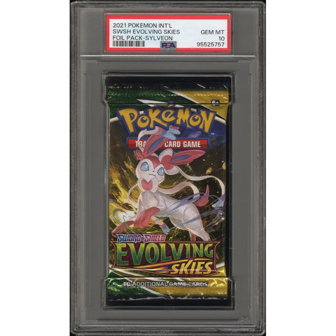 2021 POKEMON EVOLVING SKIES FOIL PACK SYLVEON PSA 10