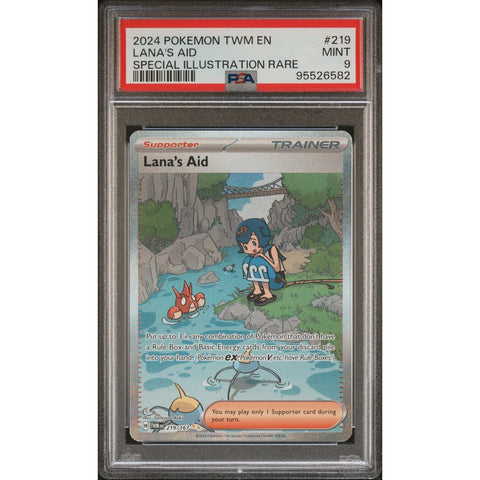 2024 POKEMON TWILIGHT MASQUERADE LANA'S AID 219/167 PSA 9