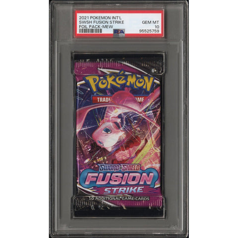 2021 POKEMON FUSION STRIKE FOIL PACK MEW PSA 10