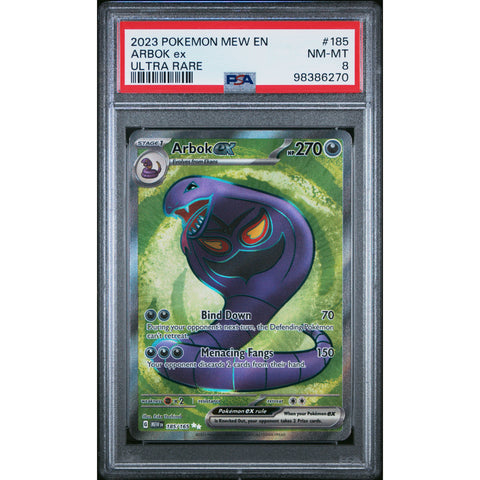 2023 POKEMON 151 ARBOK 185/165 PSA 8