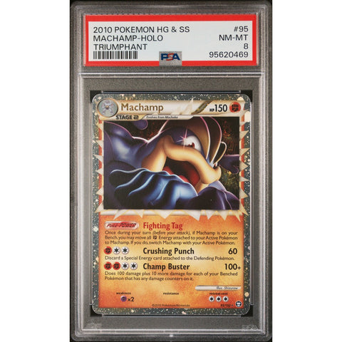 2010 POKEMON TRIUMPHANT MACHAMP 95/102 PSA 8