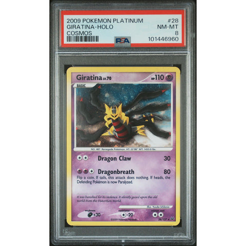 2009 POKEMON PLATINUM GIRATINA 28/127 PSA 8