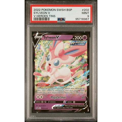 2022 POKEMON SWORD & SHIELD PROMO SYLVEON SWSH202 PSA 9