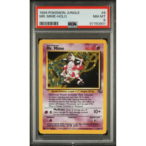 1999 POKEMON JUNGLE MR MIME PSA 8