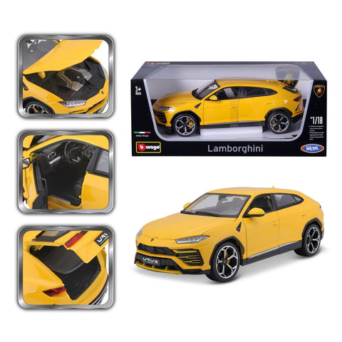 1:18 2018 Lamborghini Urus SUV Metallic Yellow - BBurago Diecast