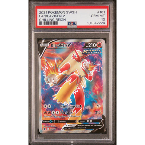 2021 POKEMON CHILLING REIGN BLAZIKEN 161/198 PSA 10