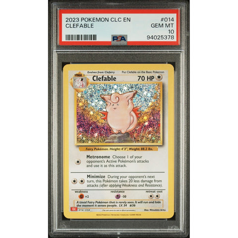 2023 POKEMON CLASSIC COLLECTION 014/034 CLEFABLE PSA 10