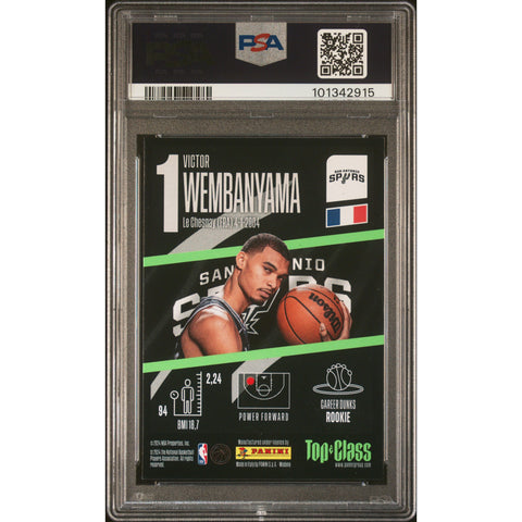 2024 NBA PANINI TOP CLASS VICTOR WEMBANYAMA 179 PSA 8