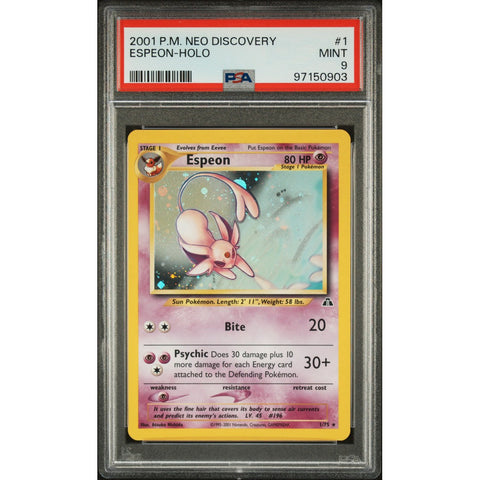 2001 POKEMON NEO DISCOVERY ESPEON 1/75 PSA 9