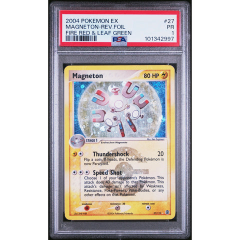 2004 POKEMON EX FIRE RED & LEAF GREEN MAGNETON 27/112 PSA 1