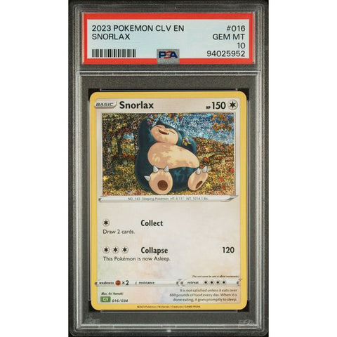 2023 POKEMON CLASSIC COLLECTION SNORLAX 016/034 PSA 10