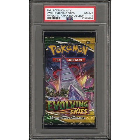 2021 POKEMON EVOLVING SKIES FOIL PACK DURALUDON PSA 8