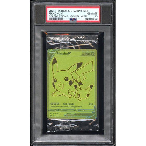 2021 POKEMON CELEBRATIONS PROMO PIKACHU V CELLO PSA 10