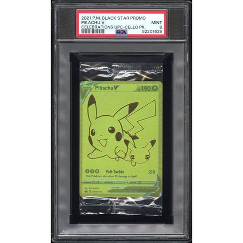 2021 POKEMON CELEBRATIONS PROMO PIKACHU V CELLO PSA 9