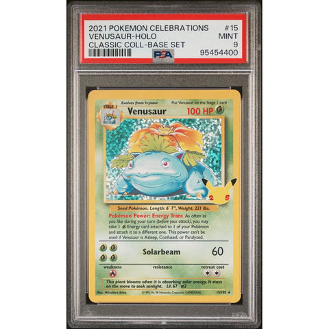 2021 POKEMON CELEBRATIONS VENUSAUR 15/102 PSA 9