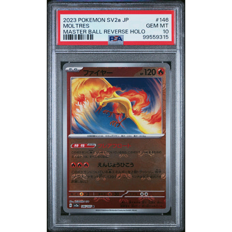 2023 POKEMON JAPANESE POKEMON 151 146 MOLTRES MASTER BALL 146/165 PSA 10