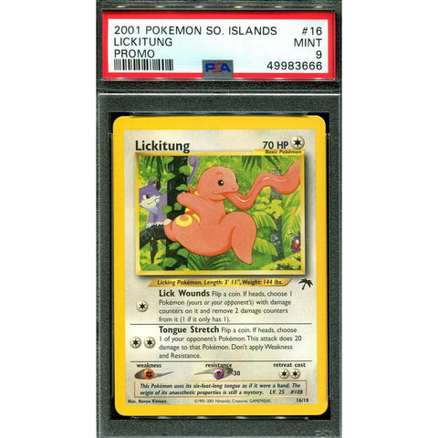 2001 POKEMON SO ISLANDS PROMO LICKITUNG PSA 9