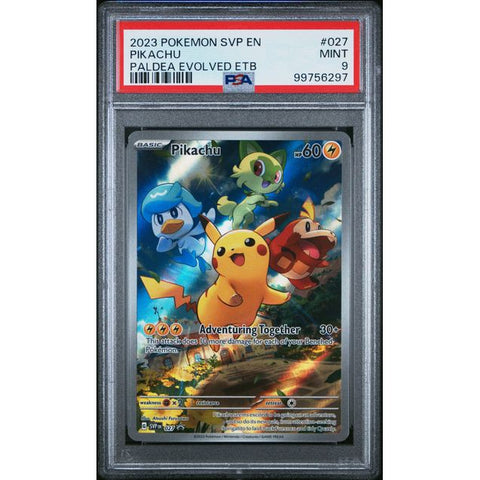 2023 POKEMON SCARLET VIOLET PROMO PIKACHU PALDEA EVOLVED SVP027 PSA 9