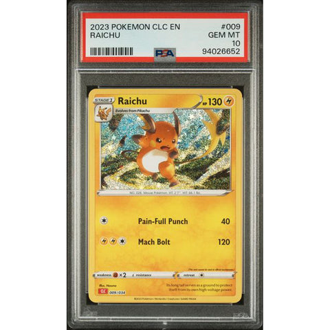 2023 POKEMON CLASSIC COLLECTION RAICHU 009/034 PSA 10