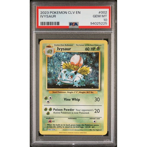 2023 POKEMON CLASSIC COLLECTION IVYSAUR 002/034 PSA 10