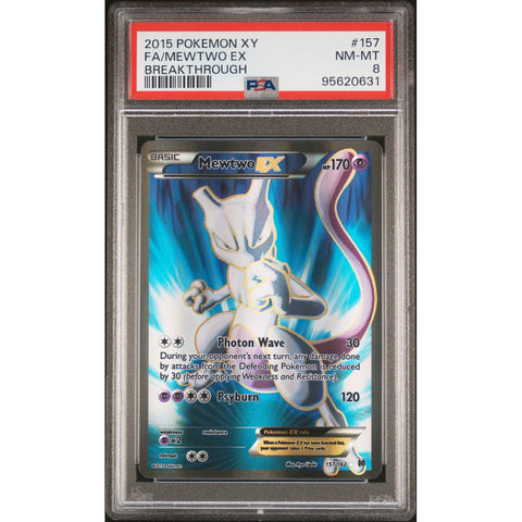 2015 POKEMON BREAKTHROUGH MEWTWO EX 157/162 PSA 8