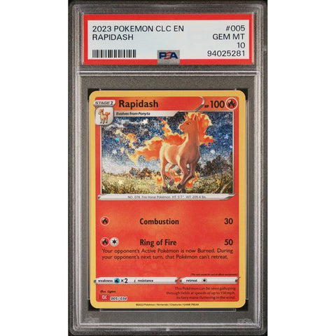 2023 POKEMON CLASSIC COLLECTION RAPIDASH 005/034 PSA 10