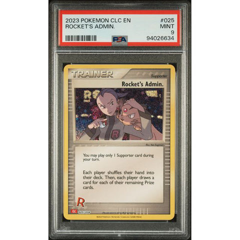 2023 POKEMON CLASSIC COLLECTION ROCKET'S ADMIN 026/034 PSA 9