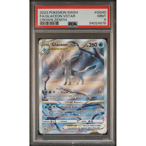 2023 POKEMON CROWN ZENITH GLACEON GG40/GG70 PSA 9