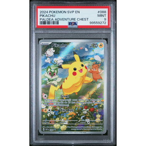 2024 POKEMON SVP PROMO PIKACHU PALDEA ADVENTURE CHEST SVP088 PSA 9