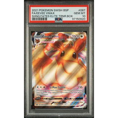 2021 POKEMON SWORD AND SHIELD PROMO EEVEE VMAX SWSH087 PSA 10