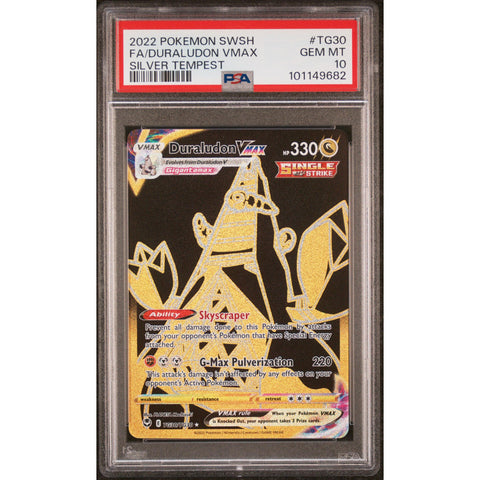 2022 POKEMON SILVER TEMPEST DURALUDON VMAX TG30/TG30 PSA 10 2