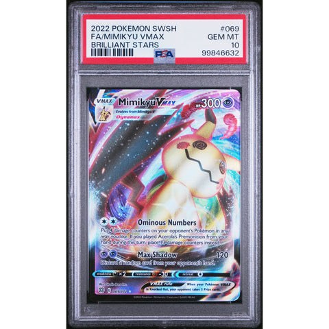 2022 POKEMON BRILLIANT STARS MIMIKYU 069/172 PSA 10