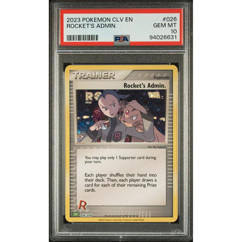 2023 POKEMON CLASSIC COLLECTION ROCKET'S ADMIN 026/034 PSA 10