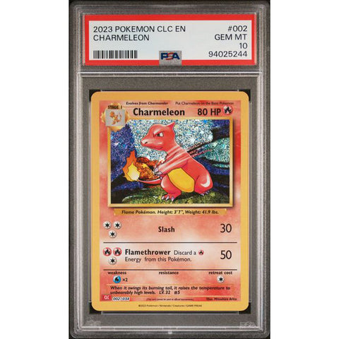 2023 POKEMON CLASSIC COLLECTION CHARMELEON 002/034 PSA 10