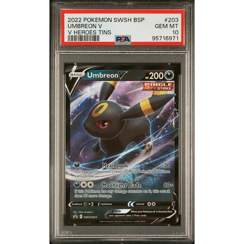 2022 POKEMON SWORD & SHIELD PROMO UMBREON SWSH203 PSA 10