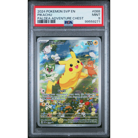 2024 POKEMON SVP PROMO PIKACHU PALDEA ADVENTURE CHEST SVP088 PSA 9