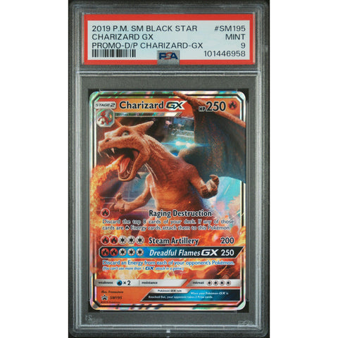 2019 POKEMON S&M PROMO CHARIZARD GX SM195 PSA 9