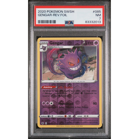 2020 POKEMON SWORD & SHIELD BASE GENGAR 085/202 PSA 7