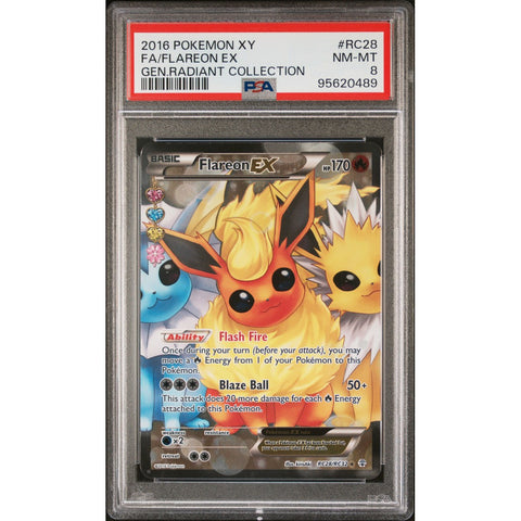 2016 POKEMON XY GENERATIONS RADIANT COLLECTION FLAREON RC28/RC32 PSA 8