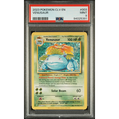 2023 POKEMON CLASSIC COLLECTION 003/034 VENUSAUR PSA 9