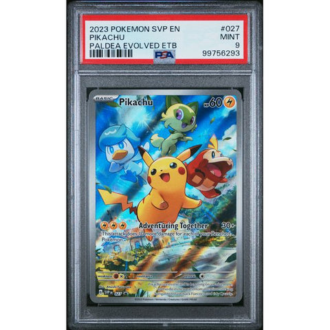 2023 POKEMON SCARLET VIOLET PROMO PIKACHU PALDEA EVOLVED SVP027 PSA 9