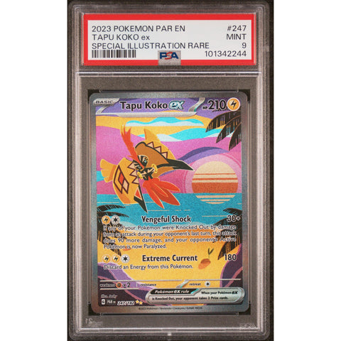 2023 POKEMON PARADOX RIFT TAPU KOKO 247/182 PSA 9