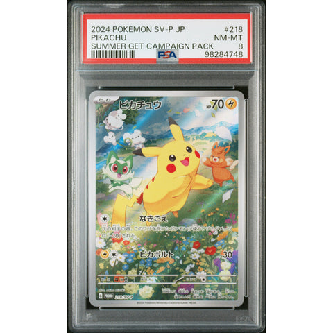 2024 POKEMON JPN PROMO PIKACHU 218/SV-P PSA 8