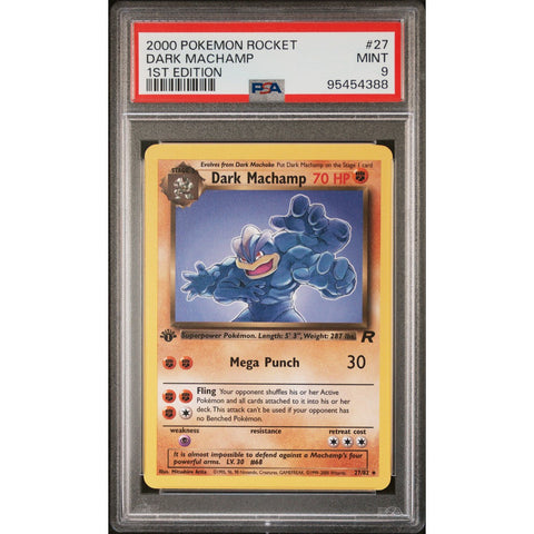 2000 POKEMON ROCKET 1ST EDITION DARK MACHAMP 1ST EDITION 27/82