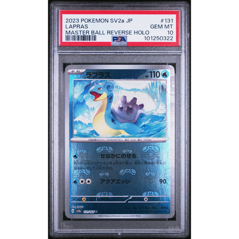 2023 POKEMON JPN POKEMON 151 LAPRAS MASTER BALL 131/165 PSA 10