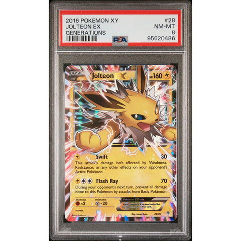 2016 POKEMON GENERATIONS JOLTEON 28/83 PSA 8