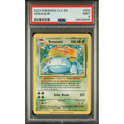 2023 POKEMON CLASSIC COLLECTION VENUSAUR 003/034 PSA 9