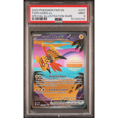 2023 POKEMON PARADOX RIFT TAPU KOKO 247/182 PSA 9