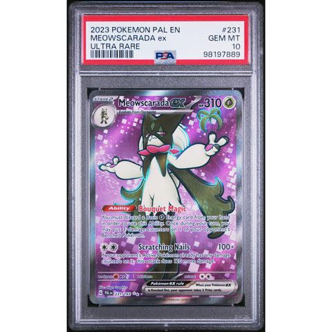 2023 POKEMON PALDEA EVOLVED MEOWSCARADA 231/193 PSA 10