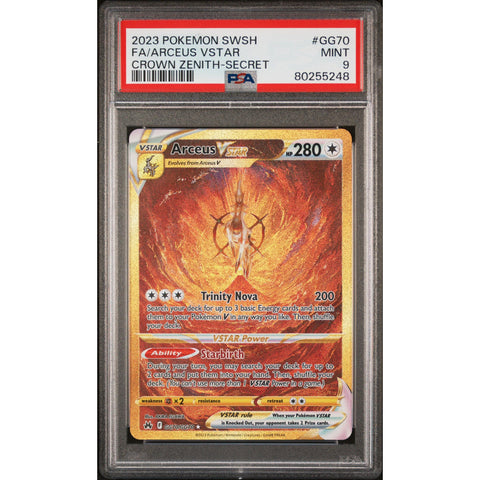 2023 POKMON CROWN ZENITH ARCEUS VSTAR GG70/GG70 PSA 9